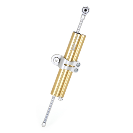 Amortiguador de dirección YSS 120 mm dorado abrazadera A