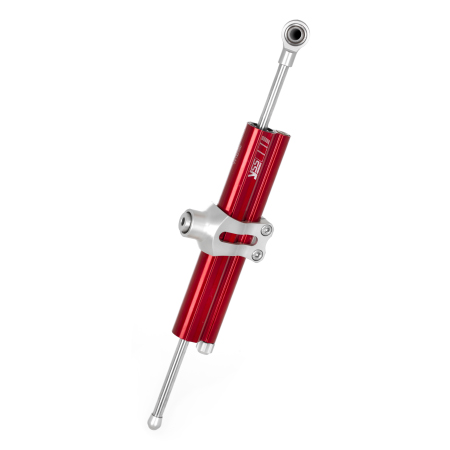 Amortiguador de dirección YSS 120 mm rojo abrazadera B