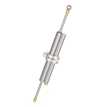 Amortiguador de dirección YSS 150 mm color platino racing  abrazadera A